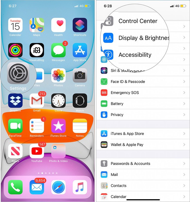 Cách phóng to cỡ chữ trên iPhone 11, 11 Pro và 11 Pro Max