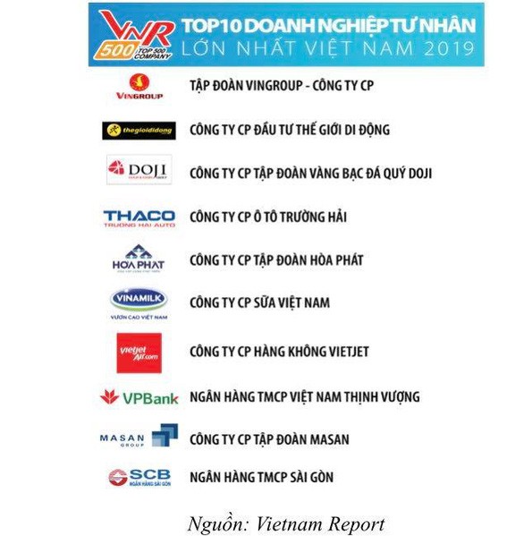 20 doanh nghiệp nhà nước, tư nhân lớn nhất 2019 - Ảnh 2.