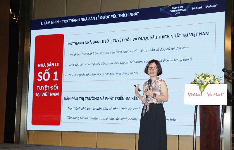 Bà Thái Thị Thanh Hải, Tổng Giám đốc Công ty VinCommerce công bố về định hướng chiến lược giai đoạn 2020 – 2025