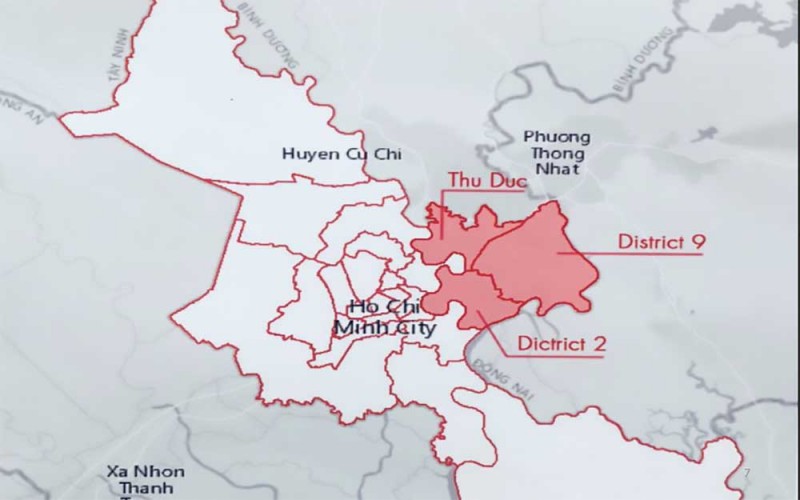 Bản đồ khu đô thị phía Đông TP. HCM (Tài liệu từ Sở Quy hoạch TP.HCM)
