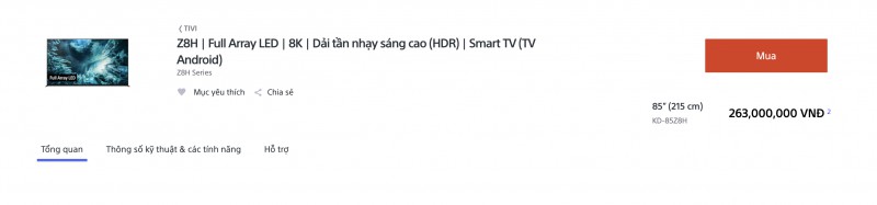 Sony lần đầu tiên ra mắt TV 8K tại Việt Nam giá 263 triệu đồng - Ảnh 1.