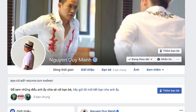 Ca sĩ Duy Mạnh bị mời làm việc về tài khoản Facebook Nguyen Duy Manh có phát ngôn phản cảm - Ảnh 1.
