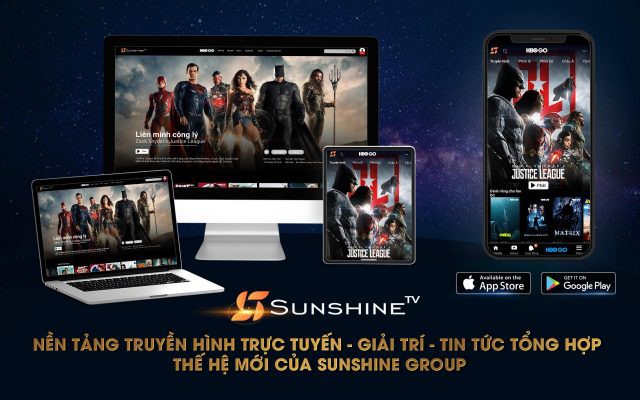 Tải ứng dụng Sunshine TV trên App Store hoặc Google Play về điện thoại hoặc truy cập website www.sunshinetv.vn để xem Liên Minh Công Lý của Zack Snyder