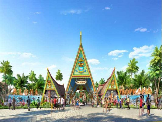 Nova Dreams dự kiến vận hành Công viên giải trí Tropicana Park vào tháng 9/2021 (Trong ảnh: Phối cảnh Công viên giải trí tại NovaWorld Ho Tram)