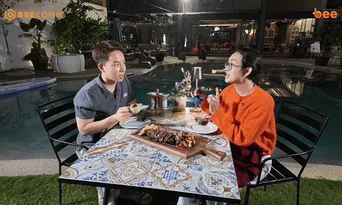 Kan Hy và Năm Chà thích thú check-in không gian sang trọng, hào hứng khám phá ẩm thực Ý