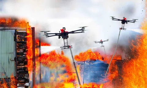 UAV bầy đàn - giải pháp chữa cháy hẻm nhỏ tại các thành phố lớn