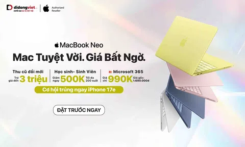 Di Động Việt mở đặt cọc MacBook Neo, tung ưu đãi riêng cho học sinh - sinh viên