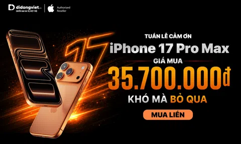 Tuần lễ tri ân tại Di Động Việt: iPhone 17 Pro Max giá 35,7 triệu đồng, thu cũ trợ giá đến 3,5 triệu đồng