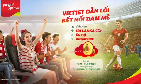 Vietjet mở bán 40.000 vé Eco giá từ 0 đồng trên đường bay  TP.HCM – Colombo (Sri Lanka)
