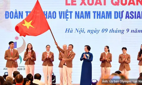Đoàn thể thao Việt Nam xuất quân dự ASIAD 20, phấn đấu giành từ 4 huy chương Vàng
