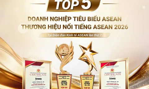 Amway Việt Nam được vinh danh Top 5 Doanh nghiệp tiêu biểu ASEAN và Top 5 Thương hiệu/sản phẩm nổi tiếng ASEAN