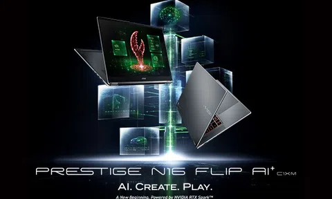 MSI trình làng Prestige N16 Flip AI+: Laptop xoay gập tích hợp NVIDIA RTX Spark, đón đầu kỷ nguyên Agentic AI