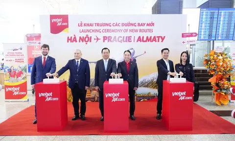 Vietjet khai trương 3 đường bay kết nối Hà Nội với Trung Á và châu Âu