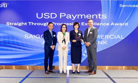 SHB nhận Giải thưởng Chất lượng Thanh toán Quốc tế Xuất sắc (STP Award) từ Citibank