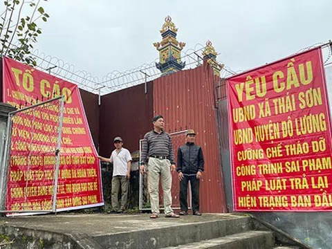 Vụ xây nhà che mộ ở Nghệ An: Huyện Đô Lương yêu cầu tháo dỡ một phần