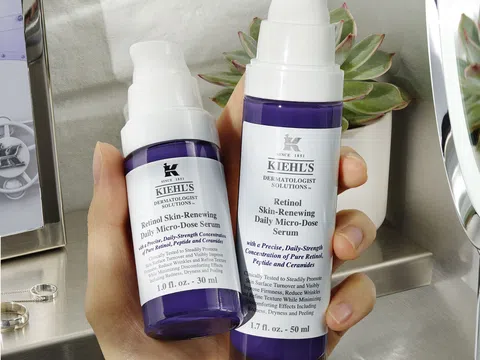 Kiehl's áp dụng công nghệ Micro-Dose trong sản phẩm chống lão hóa Retinol Skin-Renewing Daily Micro-Dose Serum