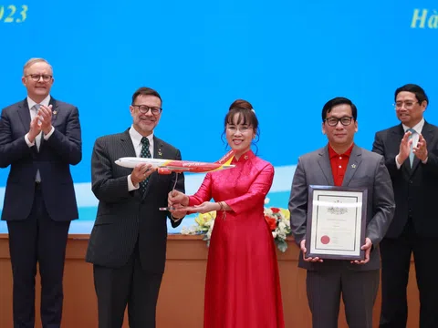 Thủ tướng hai nước Việt Nam, Úc chứng kiến lễ công bố đường bay thẳng thành phố Hồ Chí Minh – Brisbane của Vietjet