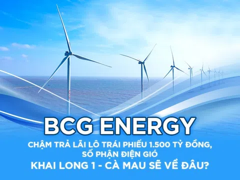 BCG Energy chậm trả lãi lô trái phiếu 1.500 tỷ đồng, số phận điện gió Khai Long - Cà Mau sẽ về đâu?
