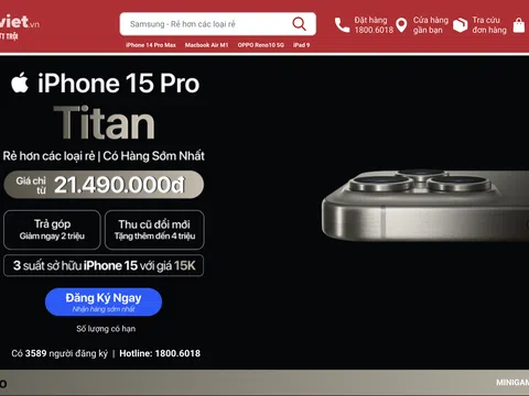 Di Động Việt tiếp tục tuyên bố giá iPhone 15 “Rẻ hơn các loại rẻ"