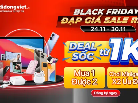 Black Friday: Điện thoại, phụ kiện giảm đến 80%, chỉ còn từ 1.000 đồng, mua 1 tặng 1