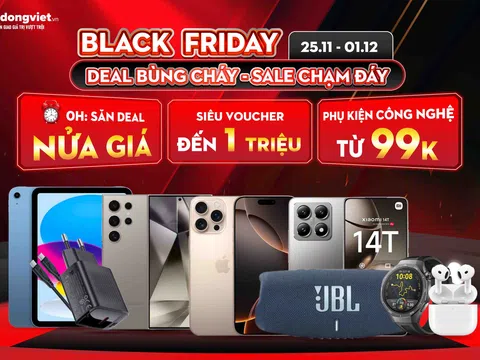 Di Động Việt tưng bừng Black Friday: Mua điện thoại tặng điện thoại, deal sốc giờ vàng giảm đến 92%