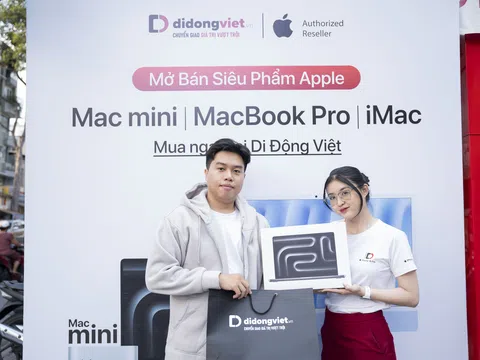 Di Động Việt chính thức mở bán Mac mini M4, iMac, MacBook Pro, giá từ 14,99 triệu đồng