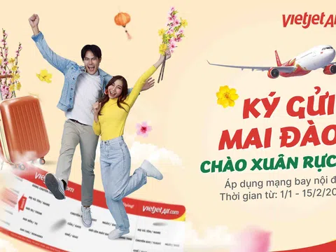 Mang sắc xuân đến muôn nơi, Vietjet vận chuyển mai, đào Tết 2025