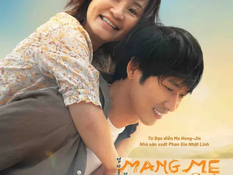 Poster Mang Mẹ Đi Bỏ khắc họa tình mẫu tử giản dị mà nhói lòng qua hình ảnh Tuấn Trần “gánh mẹ” Hồng Đào trên lưng