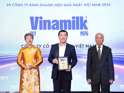 Vinamilk lần thứ 14 liên tiếp được vinh danh Top 50 công ty kinh doanh hiệu quả nhất Việt Nam