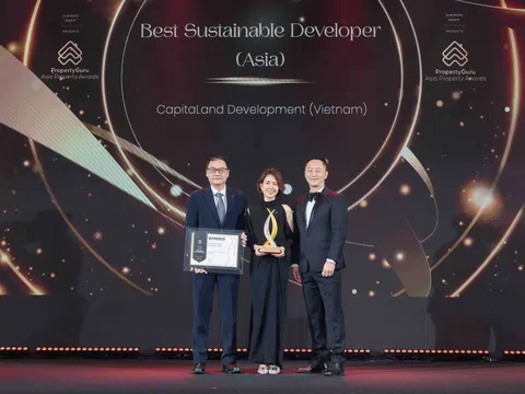 CapitaLand Development giành 'Nhà phát triển bền vững xuất sắc' tại Giải thưởng Bất động sản Châu Á 2025
