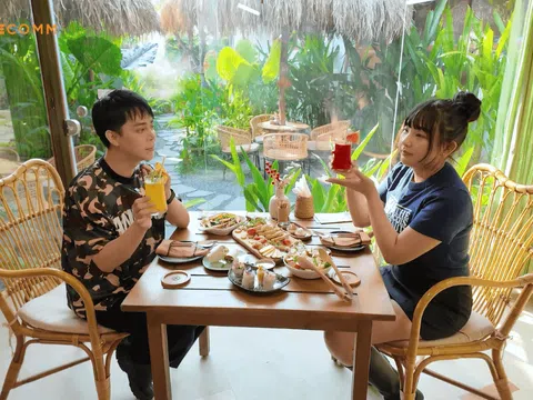 Tuấn Kiệt – Hỷ Khí Dương Dương hào hứng khám phá không gian ẩm thực xanh tại Quán ăn hạnh phúc