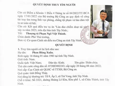 Truy tìm cựu giám đốc chi nhánh ngân hàng liên quan vụ lừa đảo ở Tây Ninh