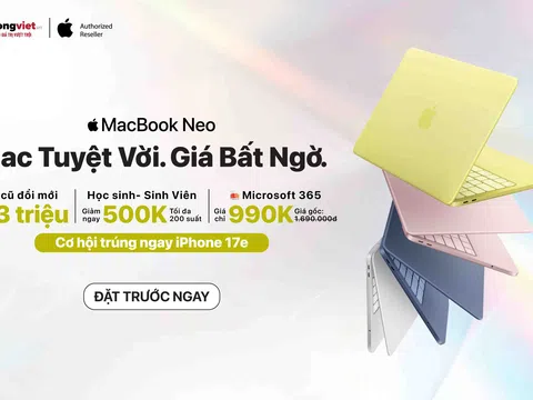 Di Động Việt mở đặt cọc MacBook Neo, tung ưu đãi riêng cho học sinh - sinh viên