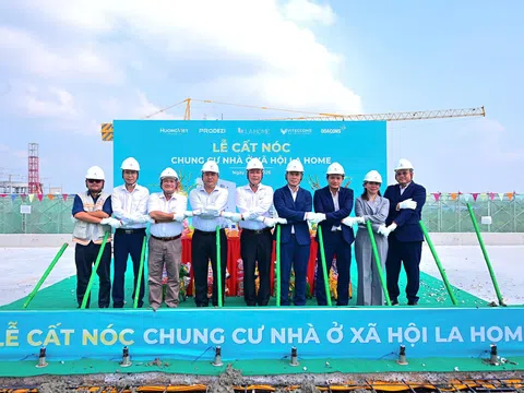 Cất nóc CC NOXH LA Home: “Mảnh ghép an cư” sắp hoàn thiện trong hệ sinh thái đô thị – công nghiệp tích hợp