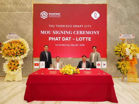 Phát Đạt và Lotte ký kết biên bản ghi nhớ hợp tác dự án Thu Thiem Eco Smart City