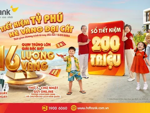 Hàng chục khách hàng HDBank trúng thưởng sổ tiết kiệm “trăm triệu” và chuyến du lịch Hàn Quốc hấp dẫn