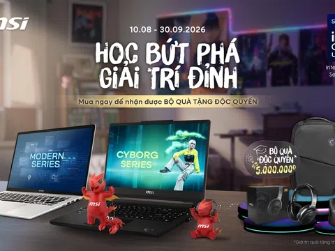 MSI mở màn mùa tựu trường 2026 bằng loạt laptop AI thế hệ mới