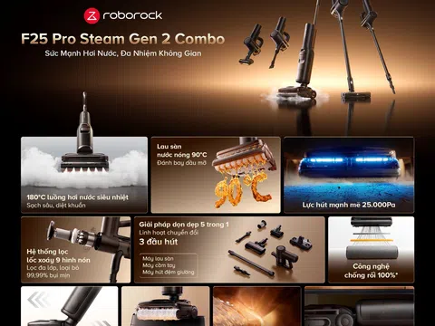 Roborock ra mắt bộ ba sản phẩm mới, kết hợp công nghệ lau con lăn và hơi nước siêu nhiệt