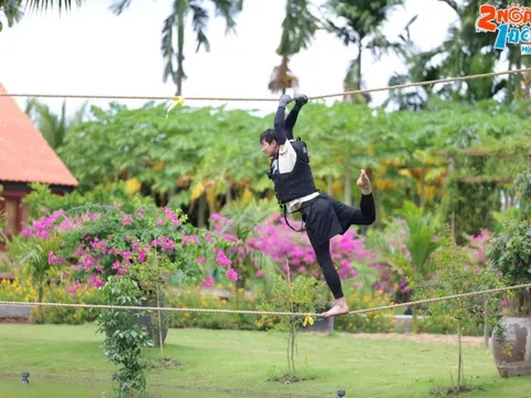 2 Ngày 1 Đêm: CONGB nhiệt tình đu dây, thách đấu thể lực với Lê Dương Bảo Lâm