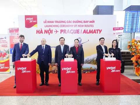 Vietjet khai trương 3 đường bay kết nối Hà Nội với Trung Á và châu Âu