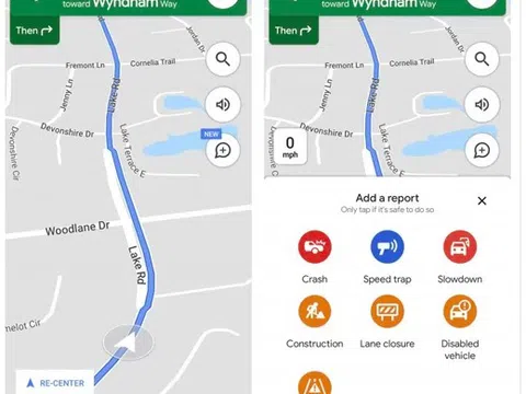 Google maps cập nhật thêm chức năng cảnh báo bắn tốc độ, xe bị tai nạn...