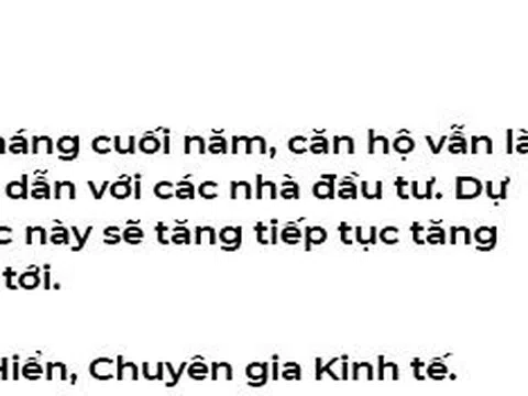 Xu hướng BĐS cuối năm: Phân khúc căn hộ hấp dẫn nhà đầu tư