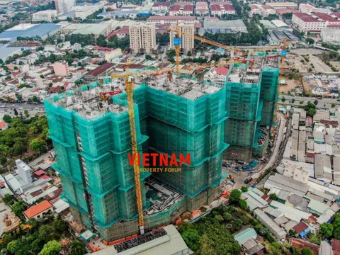 Tiến độ xây dựng dự án căn hộ Opal Boulevard tháng 5/2020 của tập đoàn Đất Xanh