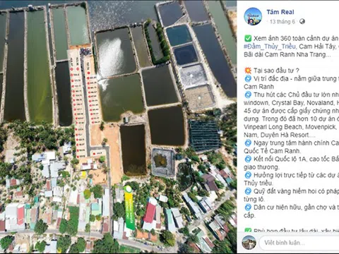 Khánh Hòa: Tràn lan phân lô bán nền ven đầm Thủy Triều