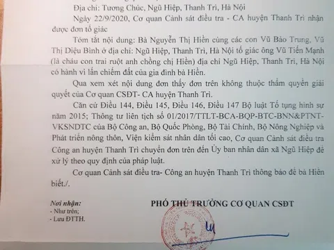 H.Thanh Trì: Chính quyền xã Ngũ Hiệp “phớt lờ” lời kêu cứu của dân
