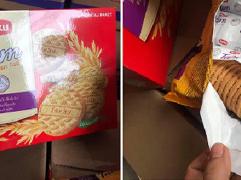 Công ty TNHH Chế biến nông sản Minh Quang 'găm' hàng tấn bánh quy Torku đã hết hạn để gia hạn mới