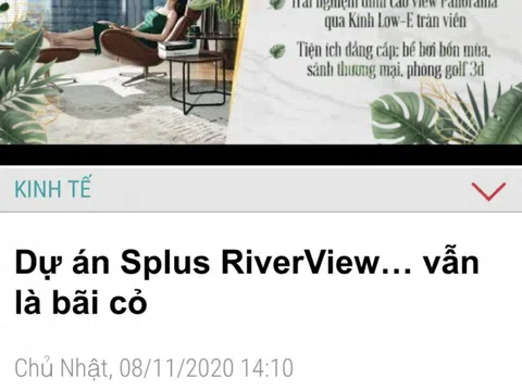 Phạt Báo điện tử Tri thức và Cuộc sống 10 triệu đồng vì thông tin sai sự thật dự án Splus Riverview