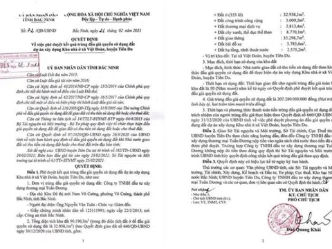Bắc Ninh: Yêu cầu kiểm tra dự án Khu nhà ở Việt Đoàn huy động vốn trái luật