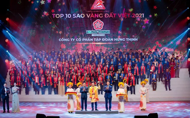 Tập đoàn Hưng Thịnh lần đầu tiên nhận giải thưởng Top 10 Sao Vàng đất Việt 2021