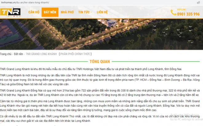 Cần xem xét tính minh bạch của dự án TNR Grand Long Khánh